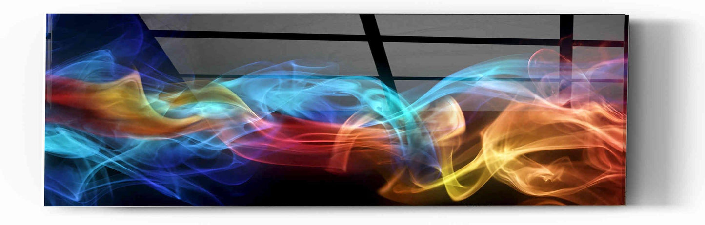 Cortesi Home 'Smokey Haze' Acrylic Wall Art, 16" x 48", Black