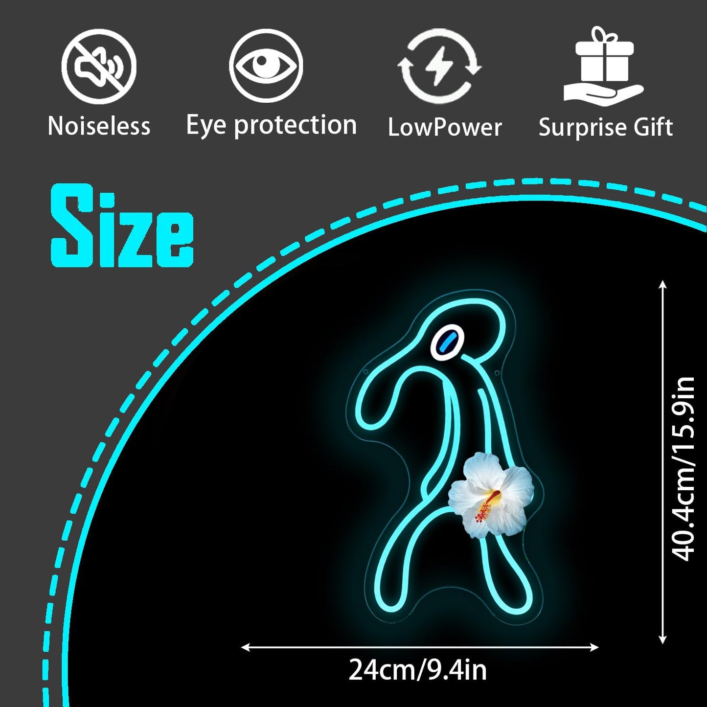Bkuupau Neon Sign, Neon Signs for Wall Decor - Dimmable LED Light Signs Home Decor for Bedroom, Man Cave, Gaming Room, Party, Club, Bar Decoration - Christmas Halloween Easter Gift