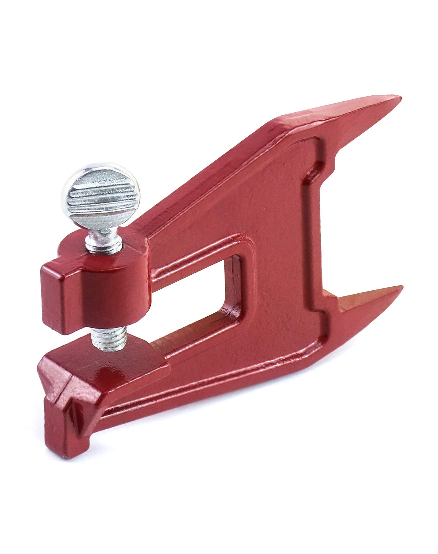 QWORK Chainsaw Stump Vise, Portable Chainsaw Sharpening Accessory, Chainsaw Filing Vise, for Sharpening Saw Chain, Red