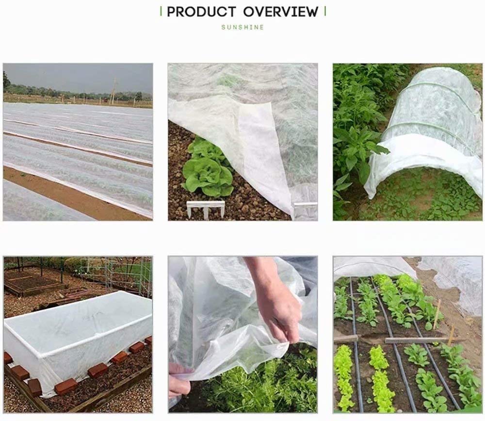 Agfabric Plant Covers Freeze Protection 10'x50' 0.55oz Frost Blankets for Plants Plant Frost Protection Covers Garden Winter Frost Pests Protection,White