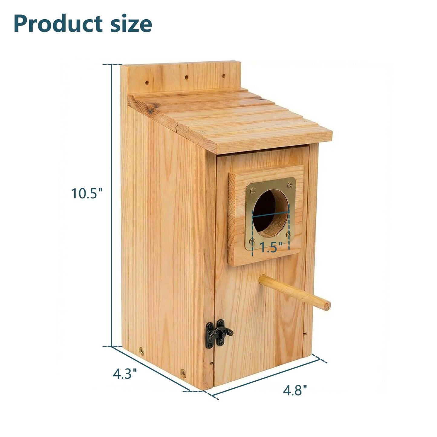 KraAra Bird Houses for Outside Clearance with Copper Guard, Cedar Bird House Outdoor, Bluebird Finch Swallow Wren Chickadee No Assembly Required, 1 Pack