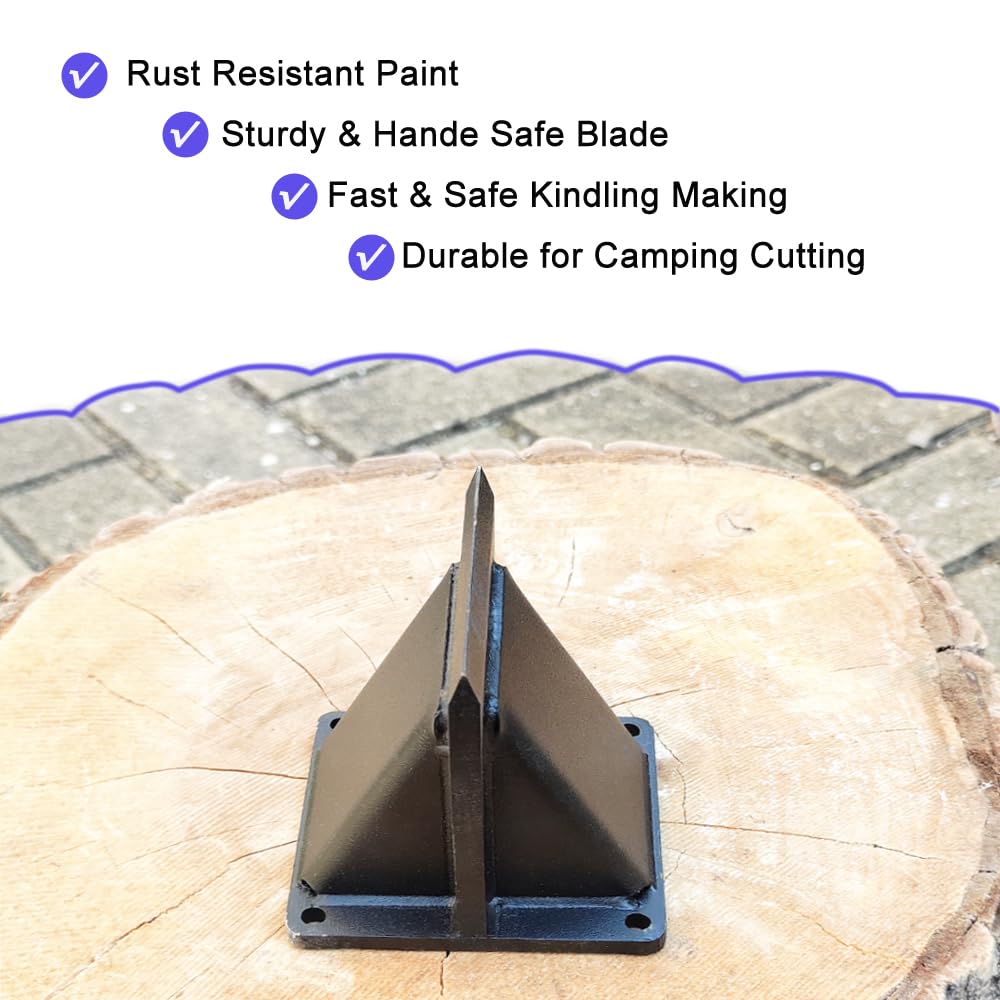 Qinmorelixy Mini 3-Inch Firewood Kindling Splitter, Portable Wood Splitting Tool for Outdoor BBQ & Indoor Fireplace, Axe-Free Safe Log Splitter for Camping, Lightweight Design