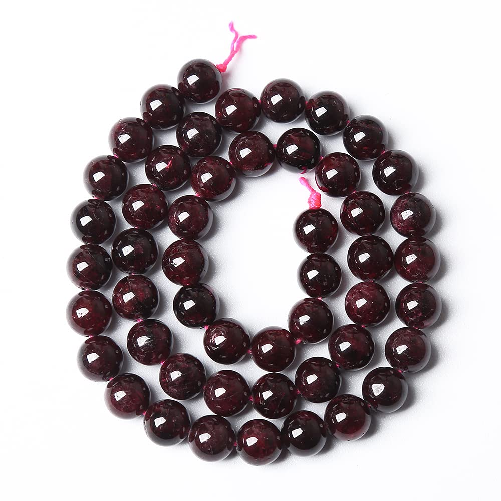 AAA Natural Garnet Stone Beads for Jewelry Making Energy Crystal Healing Power Gemstone DIY Bracelet Necklace 10mm 36pcs (Garnet Stone, 10mm)