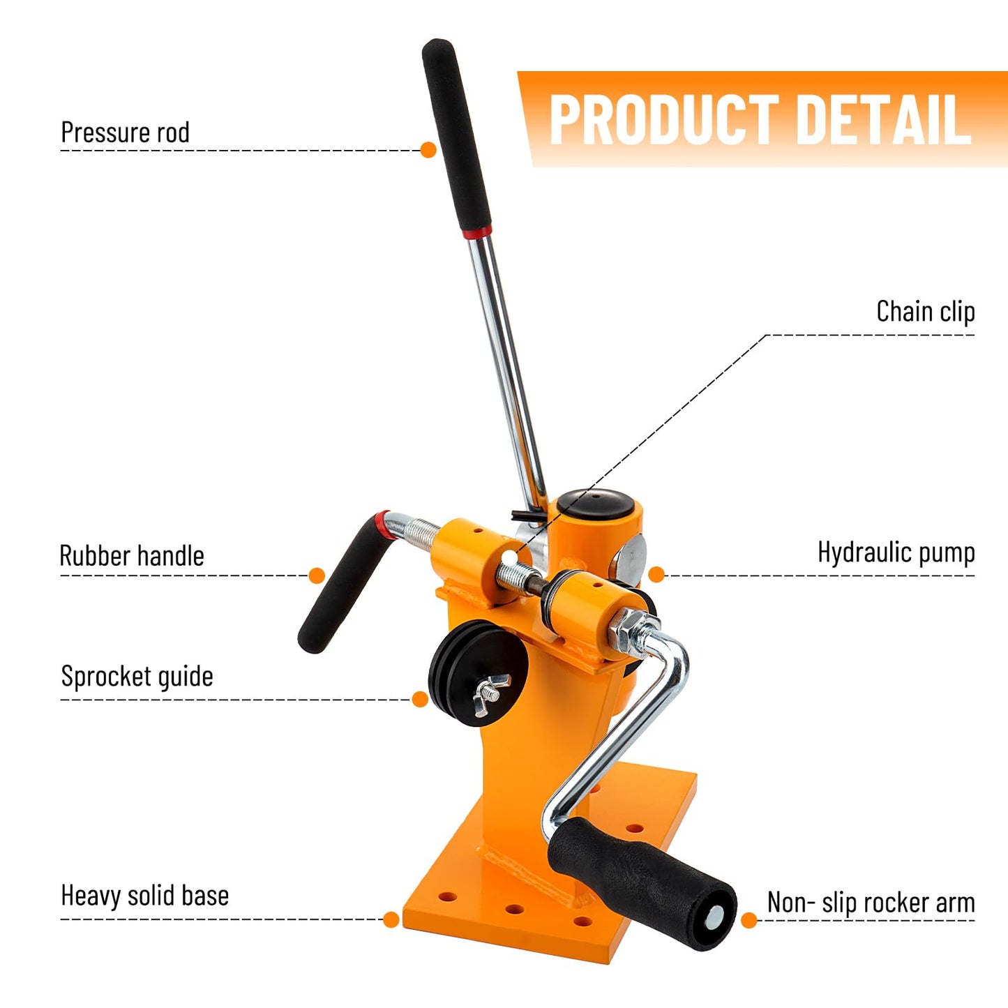 2-in-1 Chainsaw Chain Breaker and Spinner, Manual Chain Breaker and Rivet Spinner, Benchtop Chainsaw Chain Repair Tool with 3 Quenching Drill Bits, 3 Anvils, and 2 Hex Wrenches
