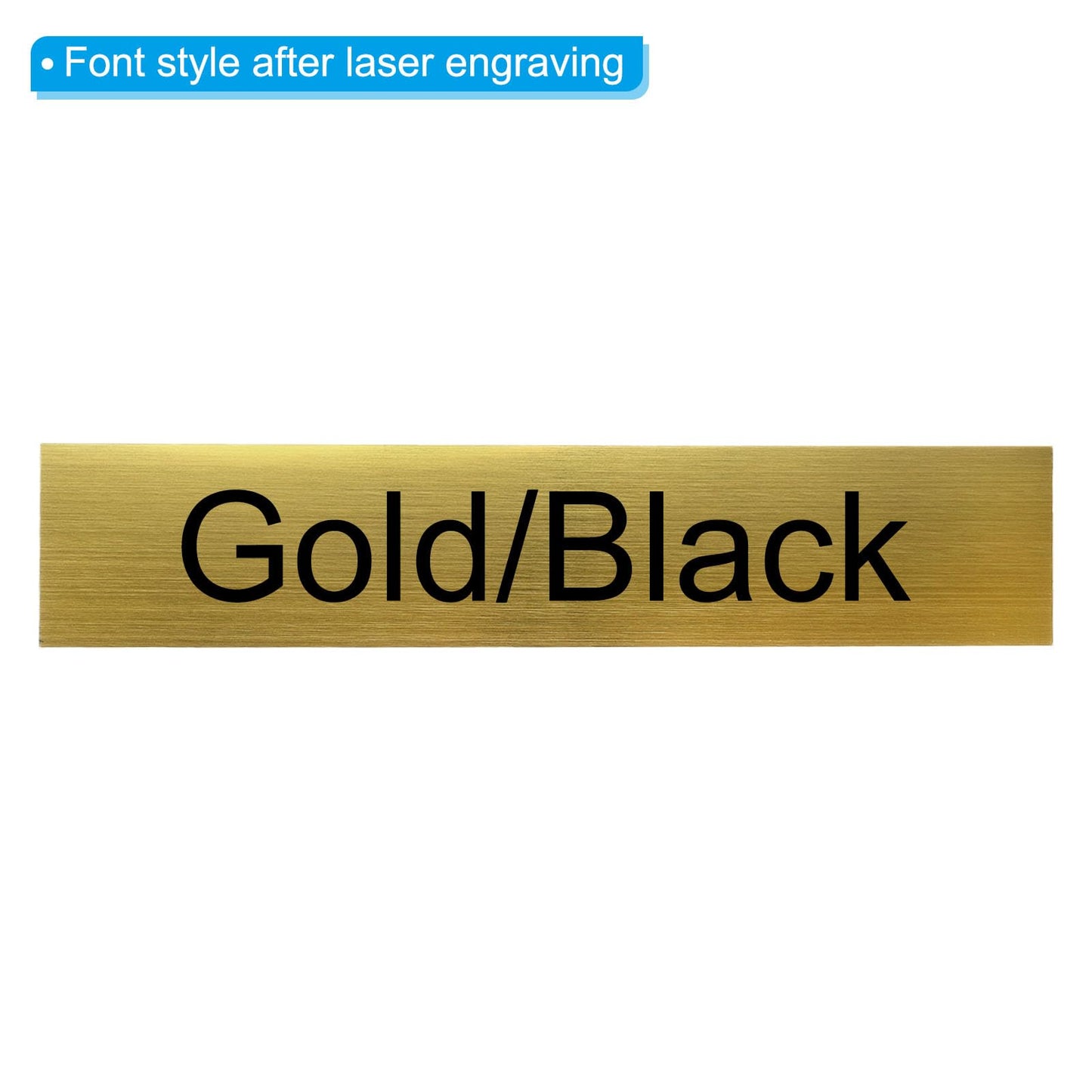 Generic 10"x2" Blank Engraving Name Plate, 5 Pack Personalized Custom Office Desk Name Plates for DIY Laser Printing, Golden