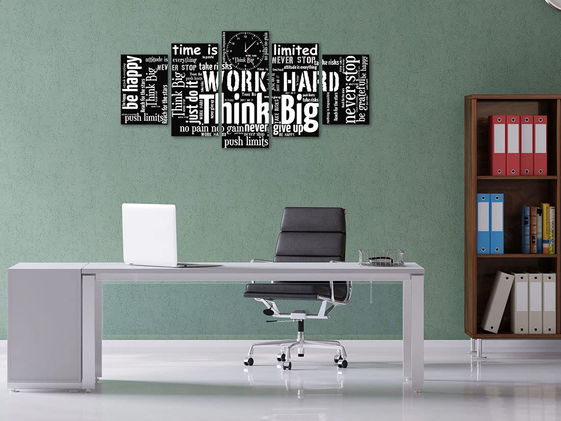 Biufo Inspirational Quotes Wall Art Canvas Print Black White Motivational Words Picture for Living Room Bedroom Office Decor (Small)