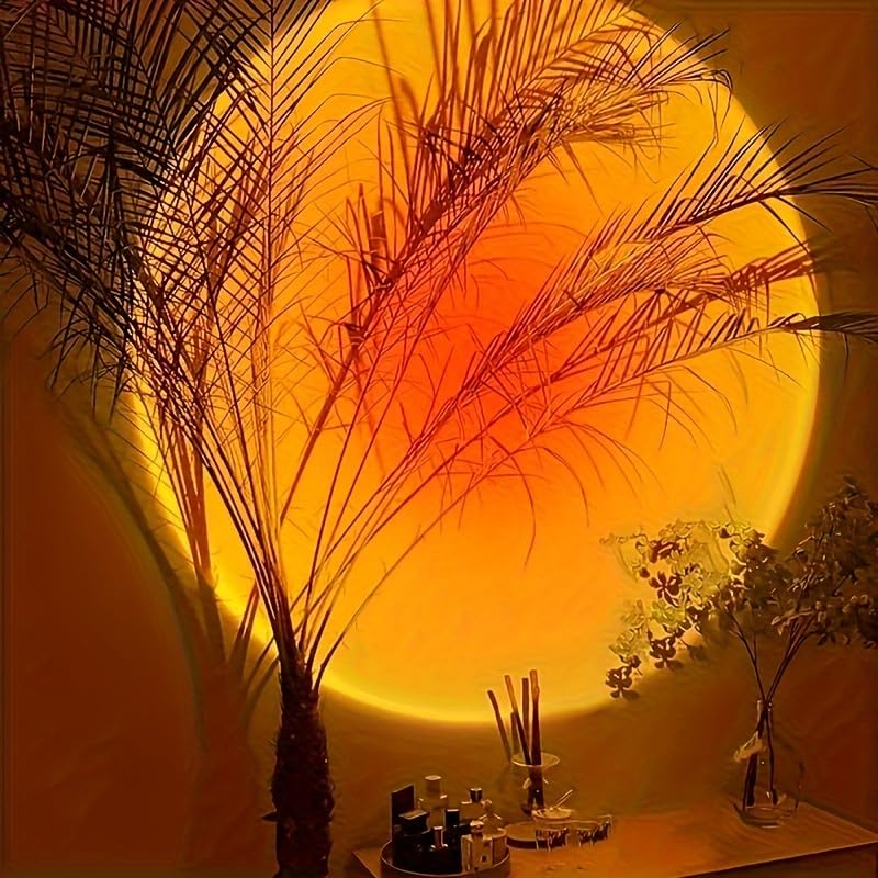 2Pcs Led Sunset Projection Lamp USB Night Light for Home Party and Bedroom Sunset Lamp Projector for Romantic Atmosphere Relaxation