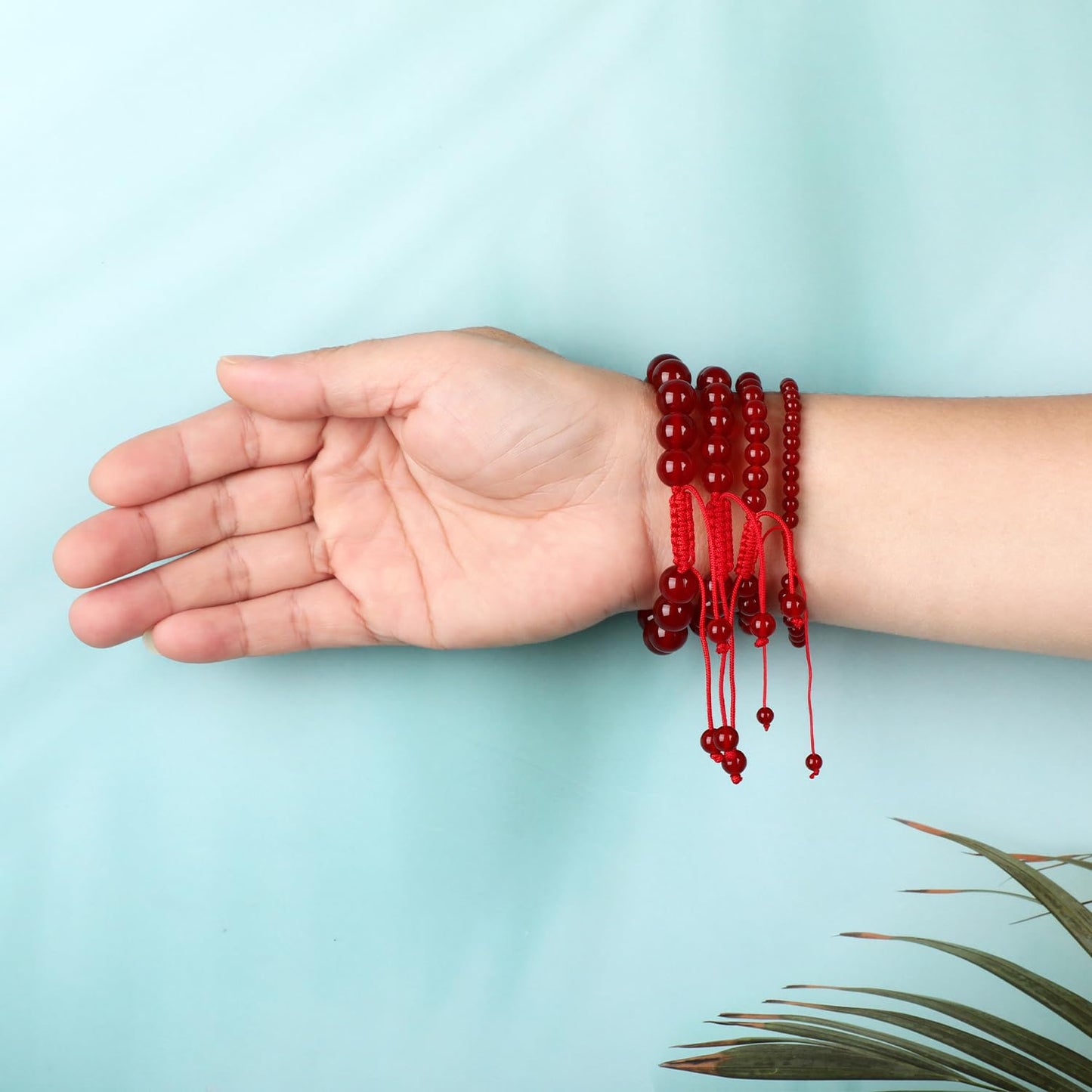 AD Beads 8mm Carnelian Bracelet - Stone of Life Enjoyment - Handmade Natural Stone Crystal Bracelet with Adjustable Macrame String - Yoga Healing Power Energy Gifts for Men and Women