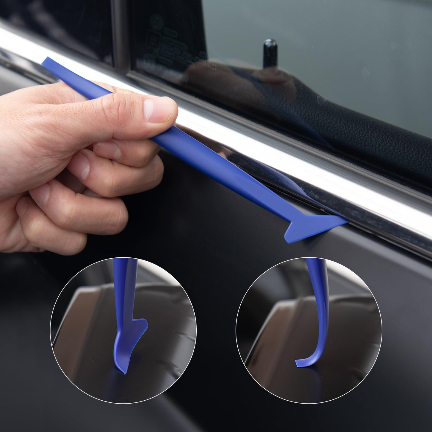 Amzdepot Window Tint Kit, Profession Car Wrap Kit with Felt Squeegee and Felt Replacements, Craft Knife and Blades, Safe Vinyl Cutter, Micro Squeegee for Vinyl Wrap Tools Tint Tools