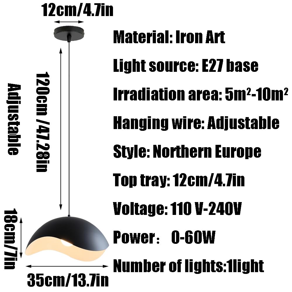 SSBHDM E26 Base Single Head Hanging Lamp, Creative Personality Iron Chandelier, Flush Mount Ceiling Pendant Light, Bedroom Dining Room Corridor Decoration Light Fixtures