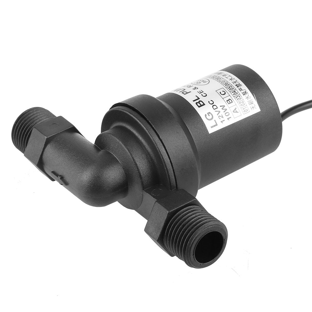 DC Solar Brushless,DC 12V Submersible Pump Solar Hot Booster Pump for Water Circulation System,8L/min 1/2'' Thread,55? High Temperature