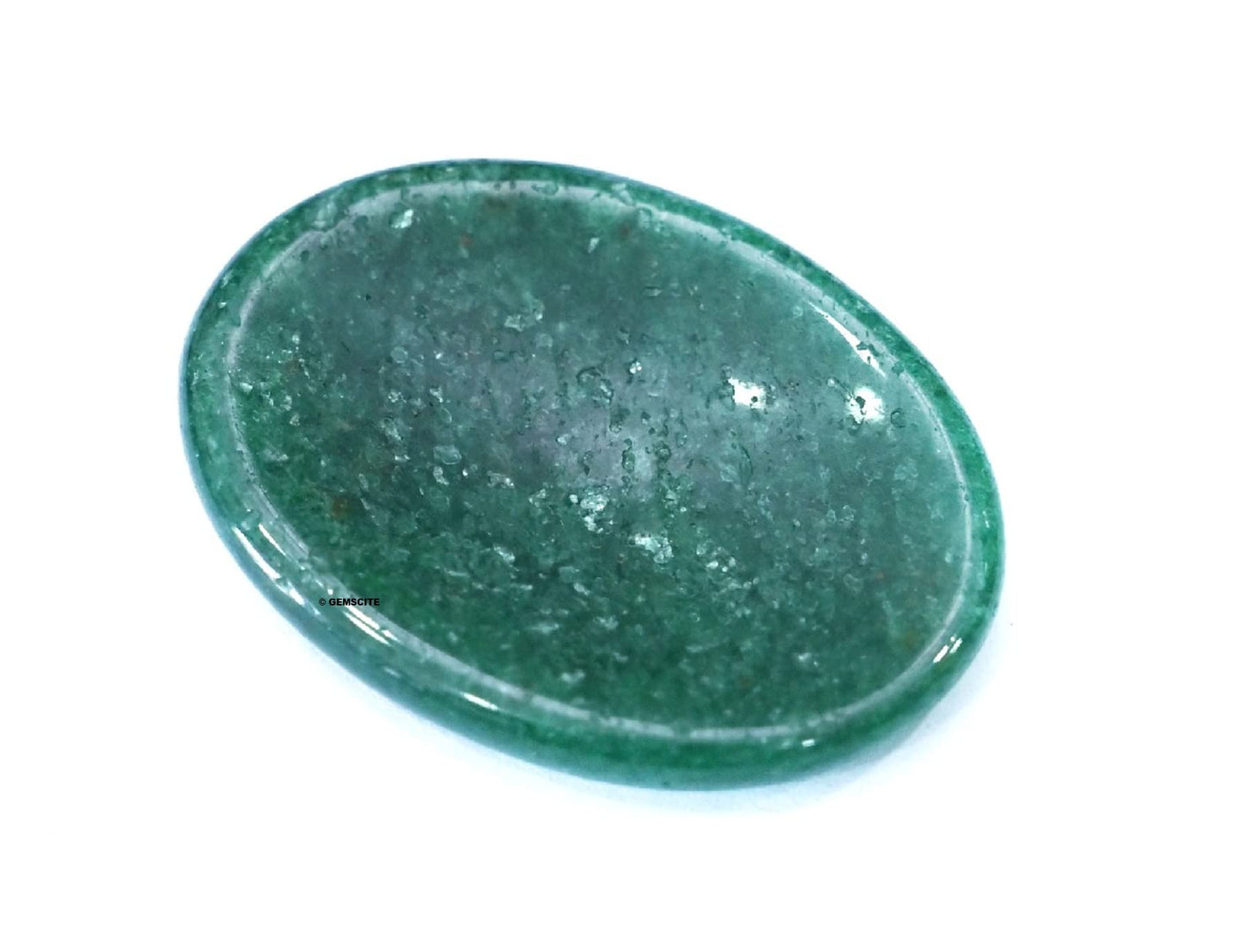 GEMSCITE Mica Green Zade Thumb Worry Stones Metaphysical Gemstone Crystal Healing Reiki Men Women Gift FENG Shui Positive Energy Love Wellness Palm Stones Wicca Powerful