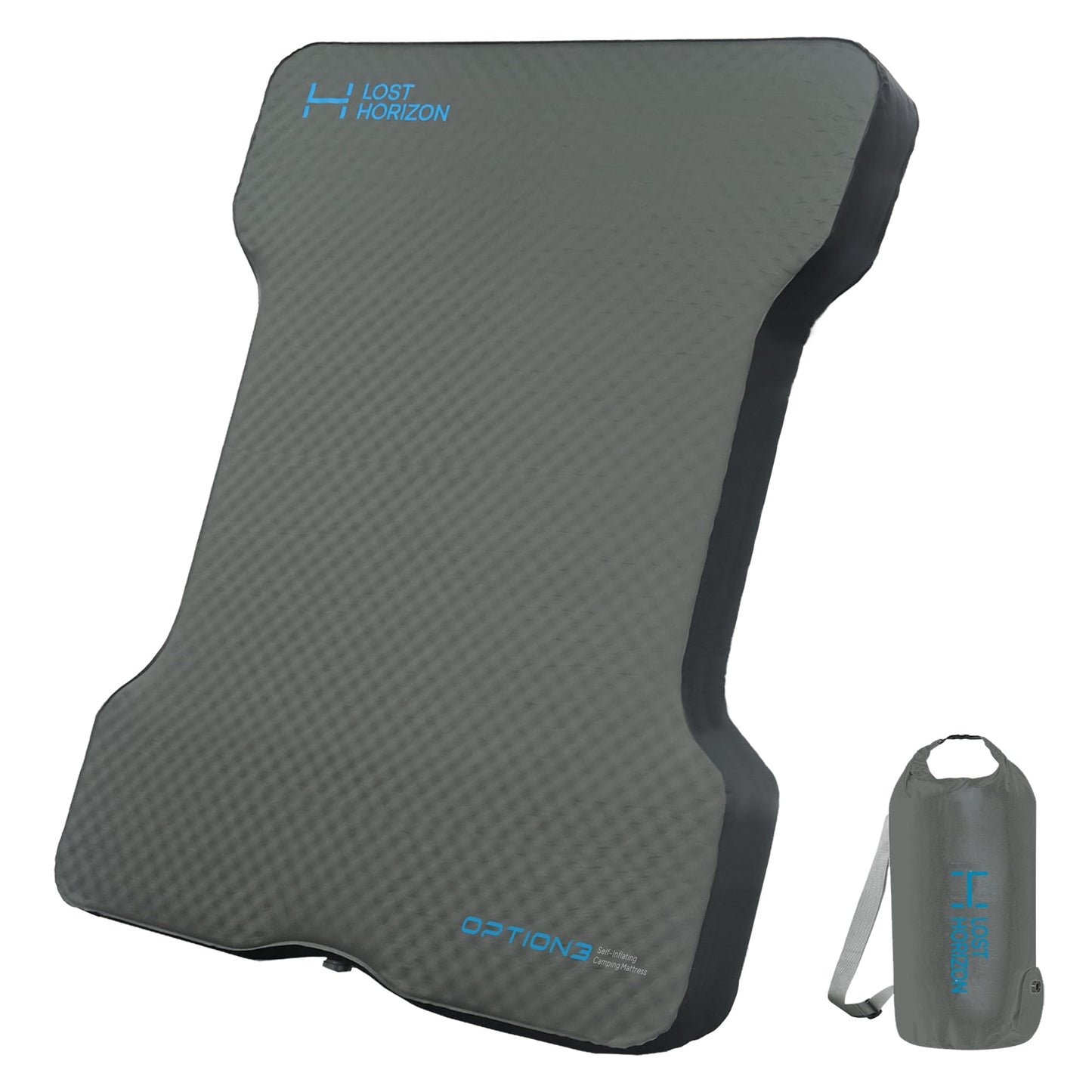 LOSTHORIZON Truck Bed Camping Air Mattress with Foam, Self Inflating Sleeping Pad for Full Size 6-6.5FT with Pump Sack, 4.5" Thick