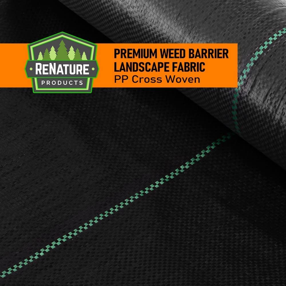 LAVEVE 4FT x 100FT Weed Barrier Landscape Fabric, 3.2oz Premium Heavy Duty Garden Cloth, Ground Cover for Gardening, Farming