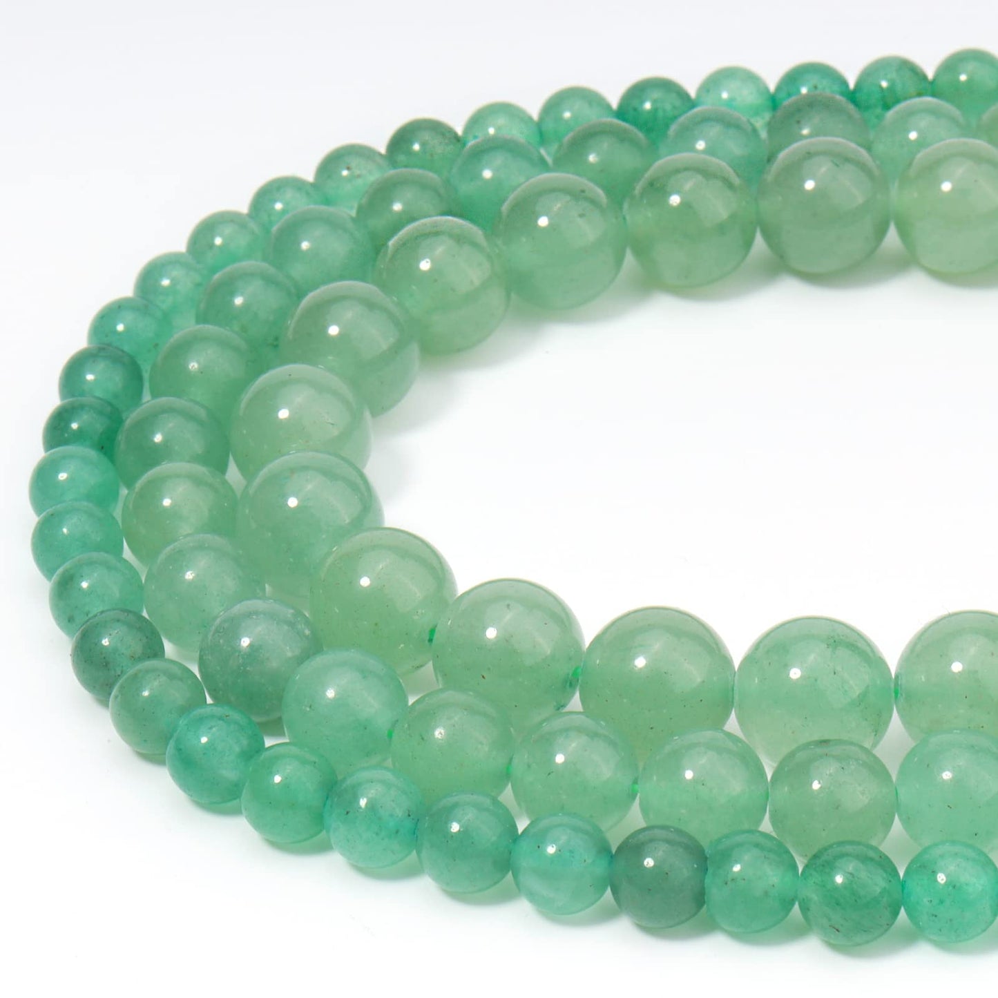 45pcs 8mm Natural Stone Beads Green Aventurine Beads Energy Crystal Healing Power Gemstone for Jewelry Making, DIY Bracelet Necklace