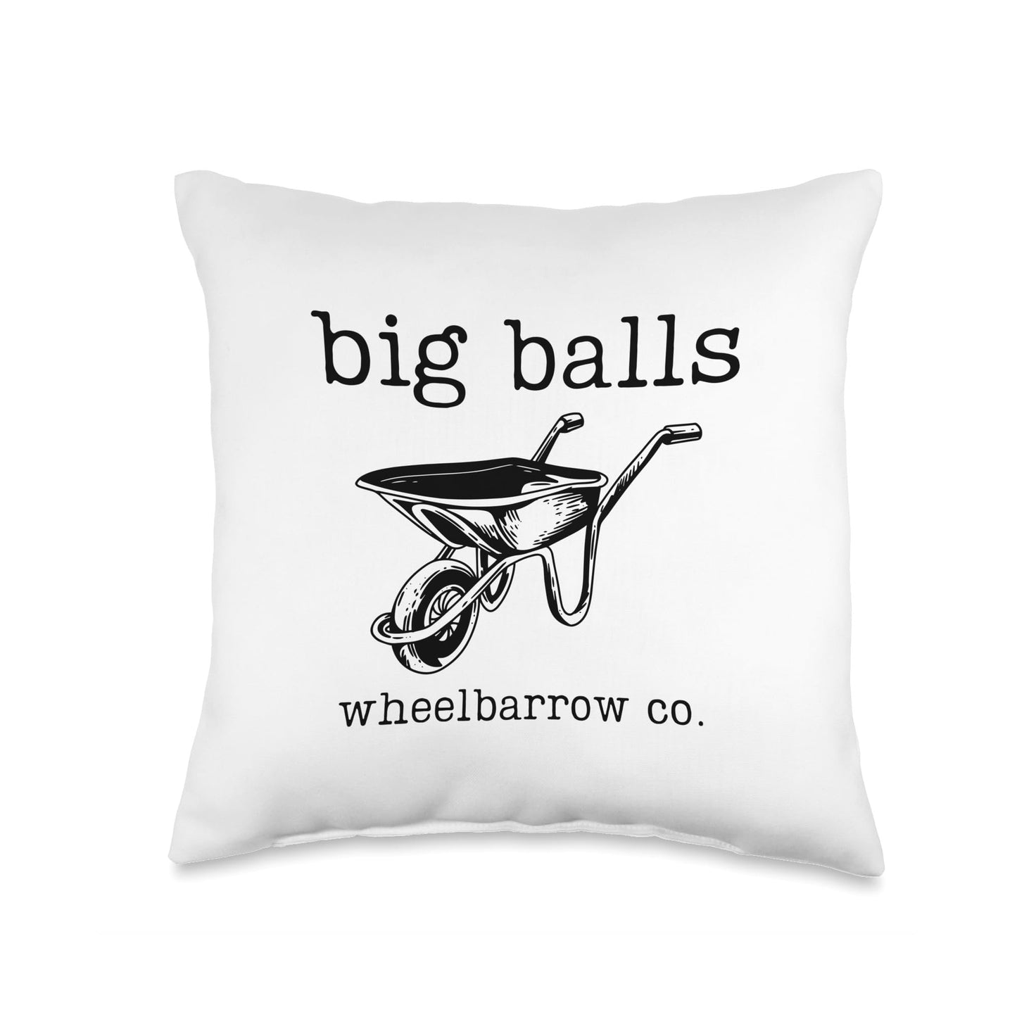 Vintage Big Balls Wheelbarrow Co. D.O.G.E Throw Pillow