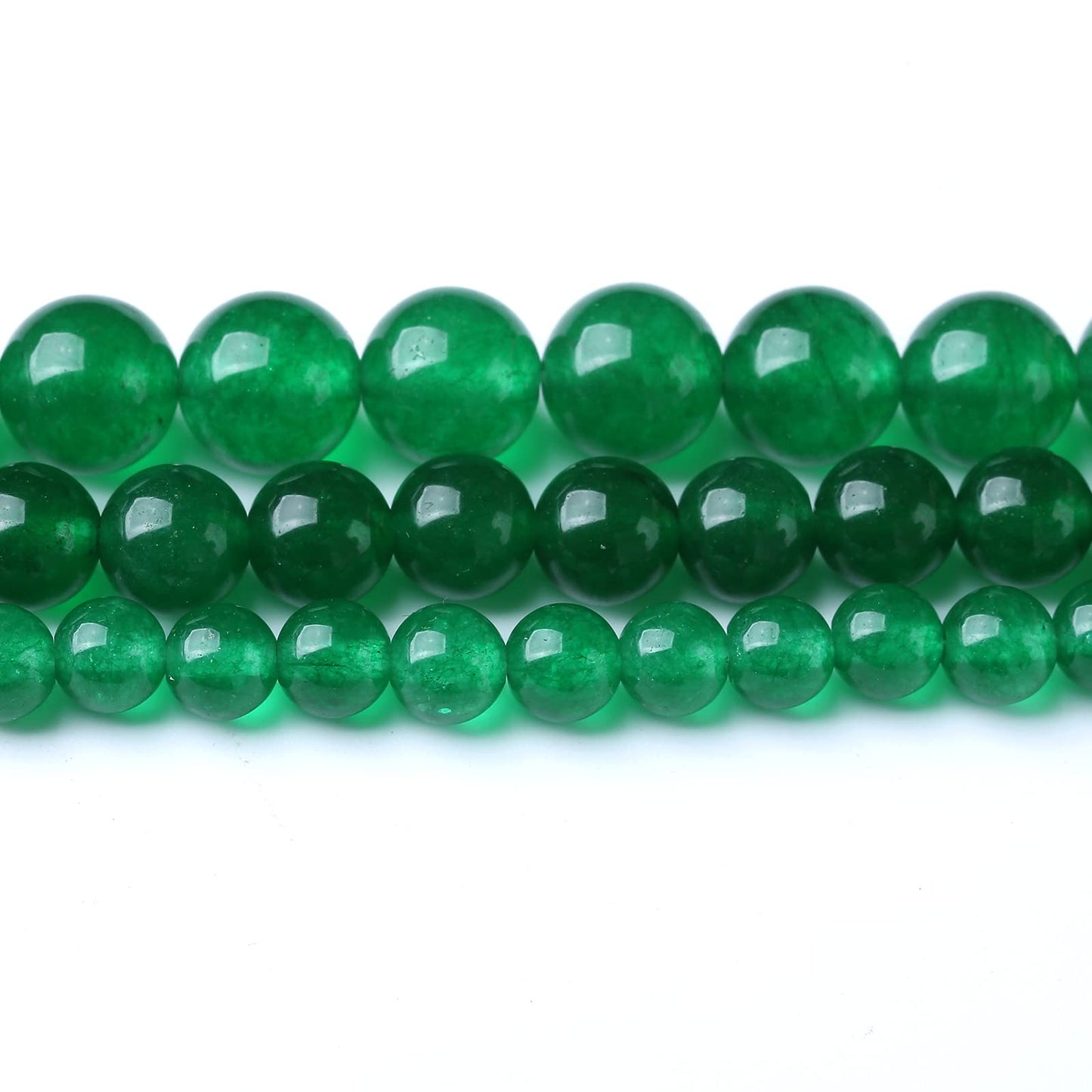 90PCS 4MM Green Jade Chalcedony Beads Round Loose Stone Beads for Jewelry Making DIY Energy Stone Healing Power Bracelet 15"