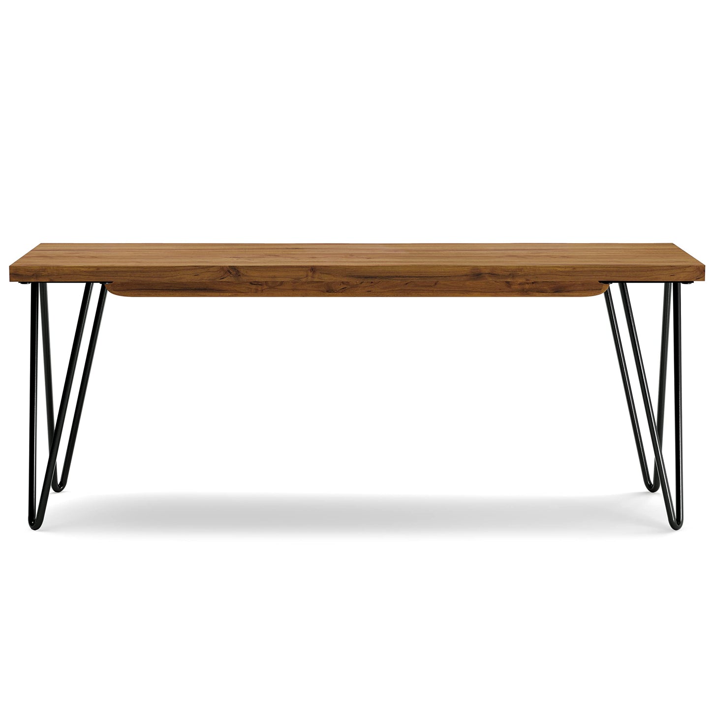 SIMPLIHOME Colton SOLID MANGO WOOD 42 inch Wide Industrial Contemporary Bench in Natural for the Living Room, Entryway and Family Room