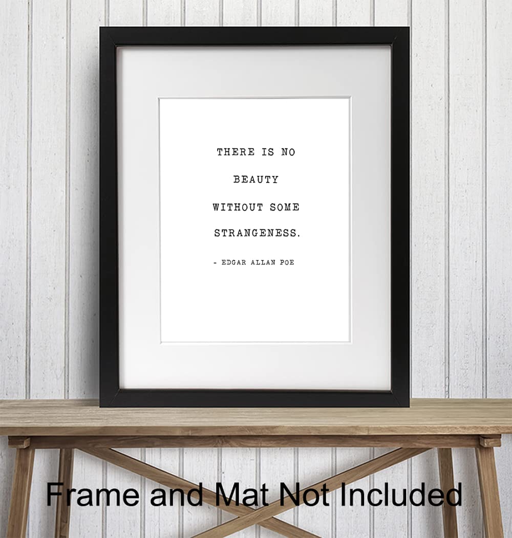 Edgar Allan Poe Quote Wall Art Print Typography - 8x10 Unframed Photo - Makes a Great Gift - Chic Home Decor