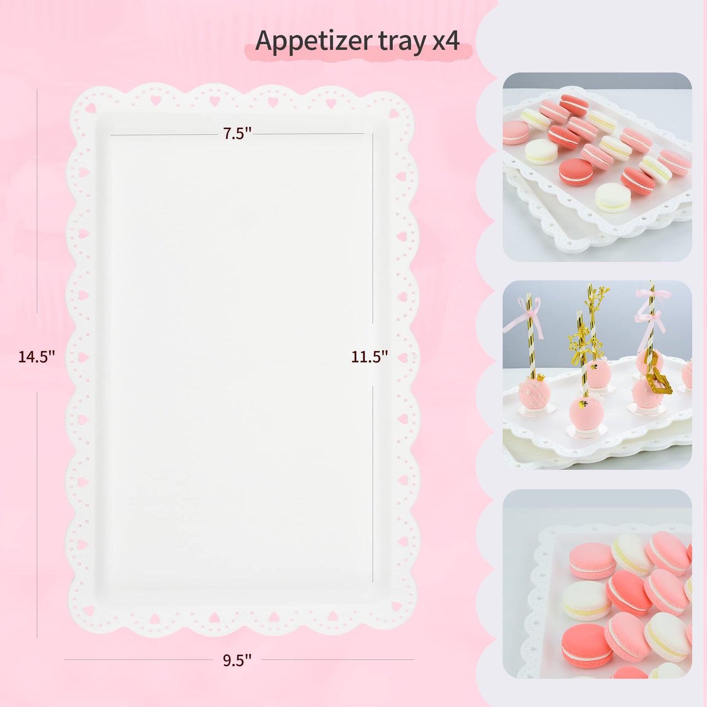 Pack of 10 NWK Cake Stand Set, with 3 x Two-Tier and 3 x Three-Tier Cupcake Stands, 4 x Appetizer Trays, 1 x Tablecloth for Birthday Bridal Baby Shower Party (Gold)