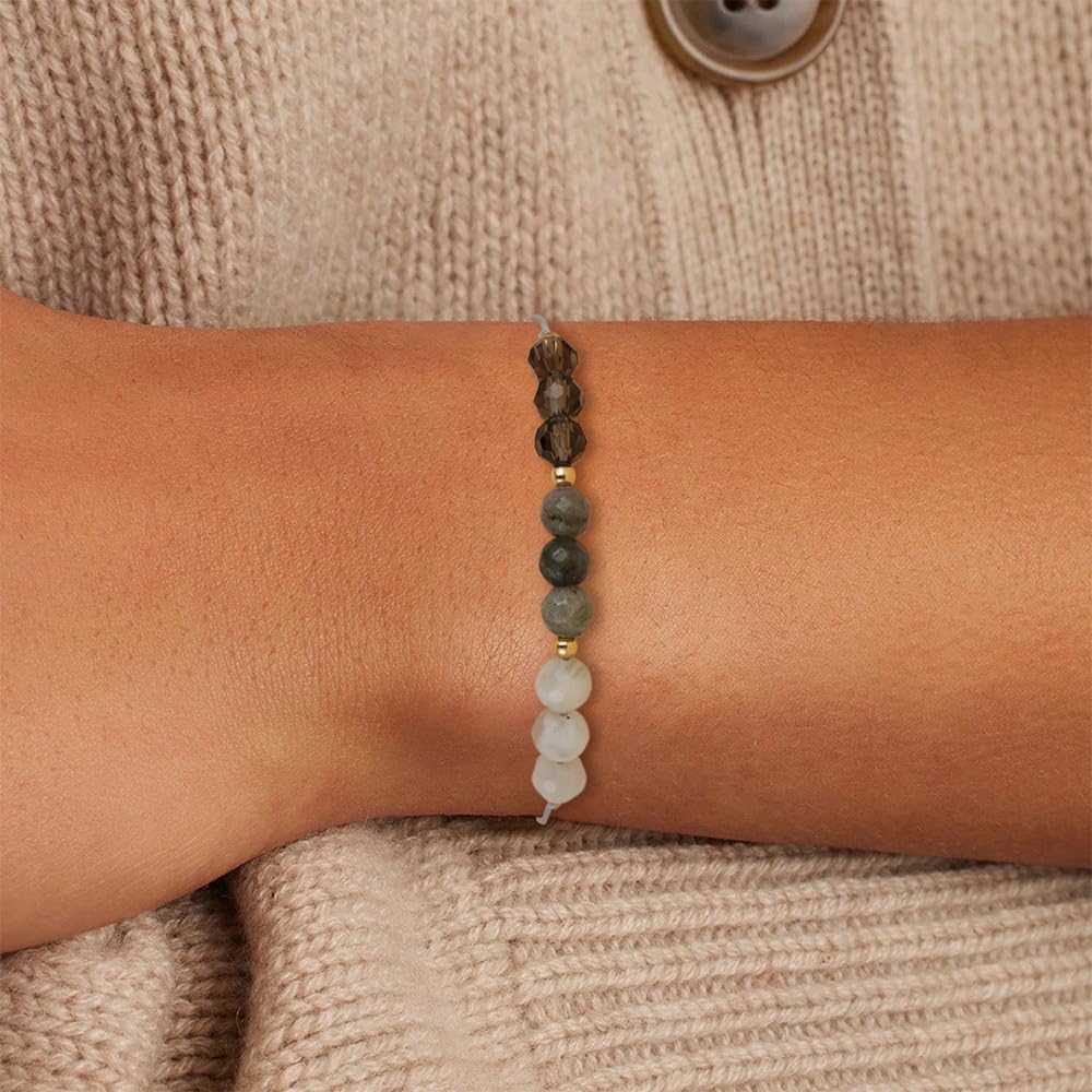 Fezodo Anxiety Relief Bracelet for Women Men, Stress And Anxiety Reliefs Healing Crystal Gemstone Natural Stone Beaded Bracelets Christmas Valentines day Birthday Gift for Women men