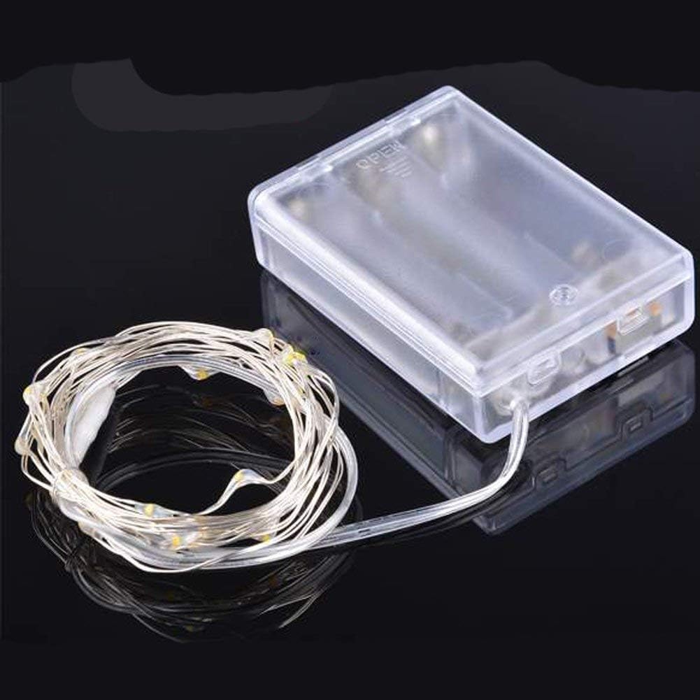 XINKAITE LEDs Fairy Lights,String Lights for Indoor&Outdoor Bedroom, Christmas, Parties, Wedding, Centerpiece, Decoration,Battery Operated (10Ft/3M Warm White)