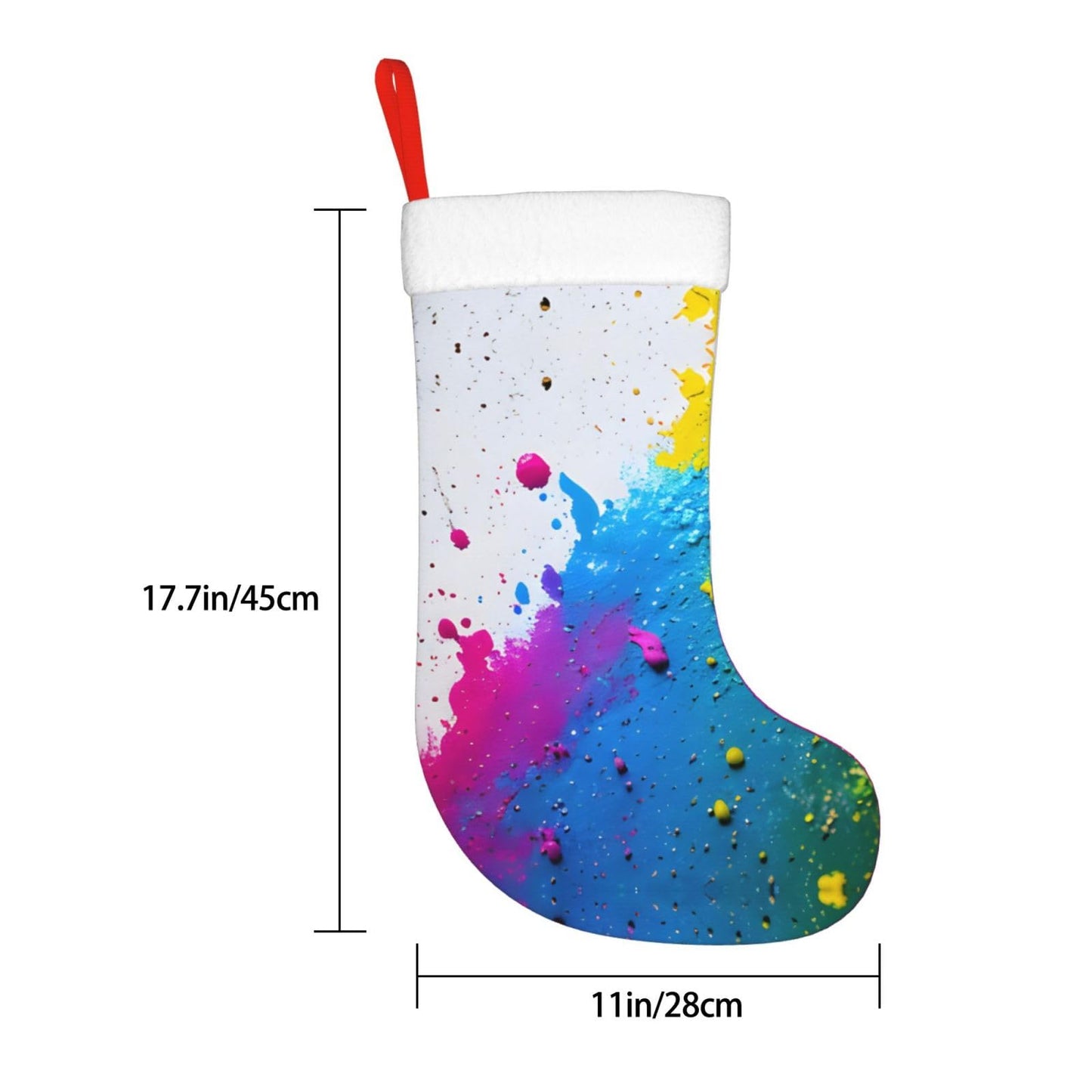 KOPUUYRD Paint Splatter Backdrop Print Luxurious Holiday Socks,Unique Christmas Socks for Joyful Season,Festive Ornament Classic