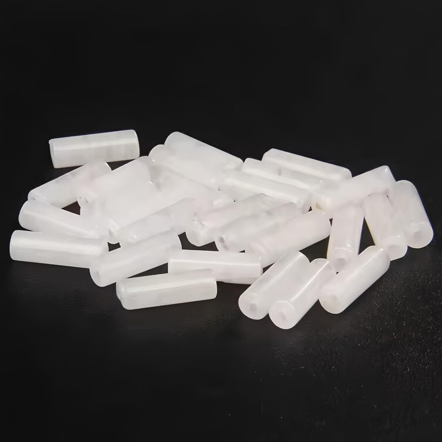 HAAMIIQII Natural White Jade Tube Beads 13x4mm Column Stone Cylinder Gemstone Loose Beads for Jewelry Making Strand 15 Inch (28-29pcs)