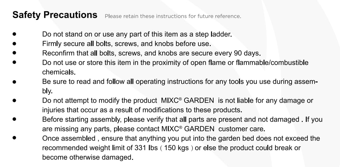 MIXC 50 * 26 * 31 Large Metal Raised Garden Beds with Legs, Elevated Planter Boxes Outdoor Raised for Gardening, Bigger Planter Box for Vegetable Flower Herb