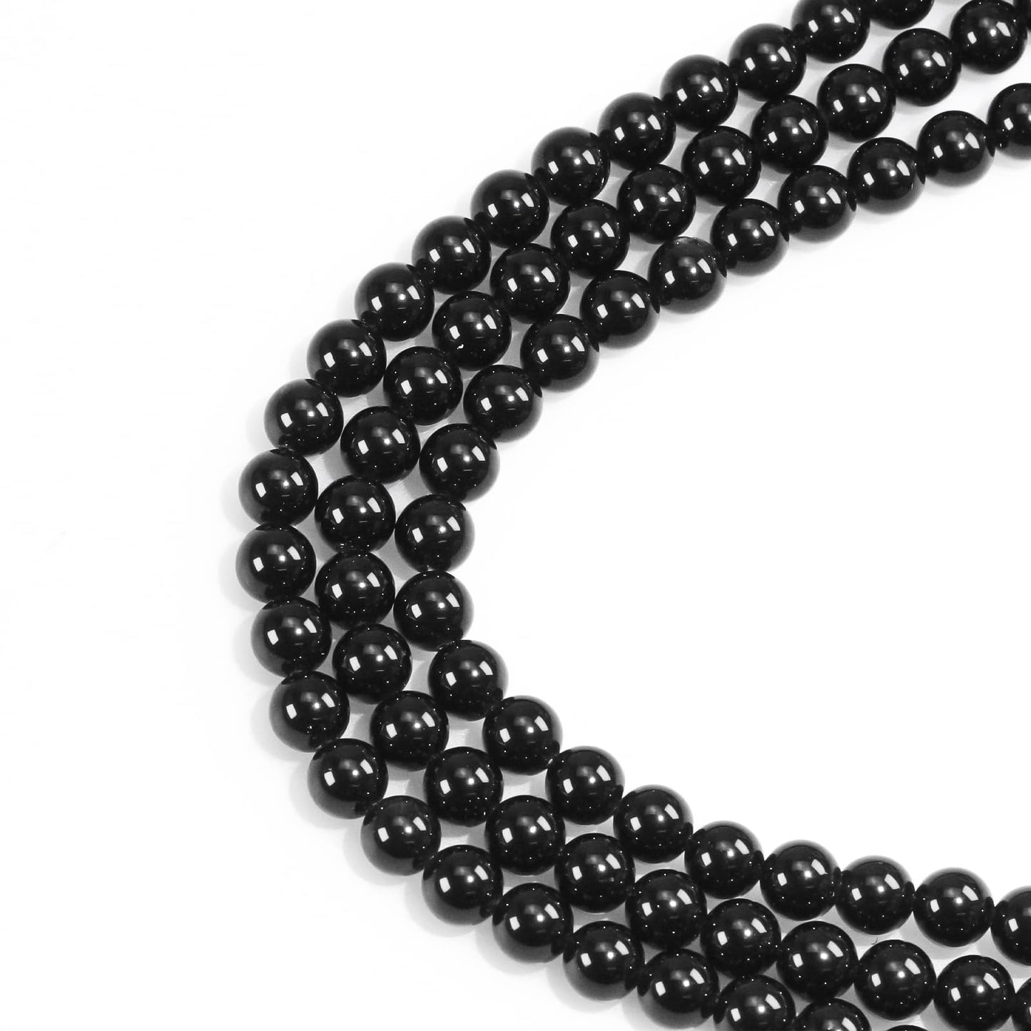 Natural Gemstone Round Loose Beads for Jewelry Making DIY Crystal Energy Healing 1 Strand 15" (Black Tourmaline, 4mm (15"/Strand))