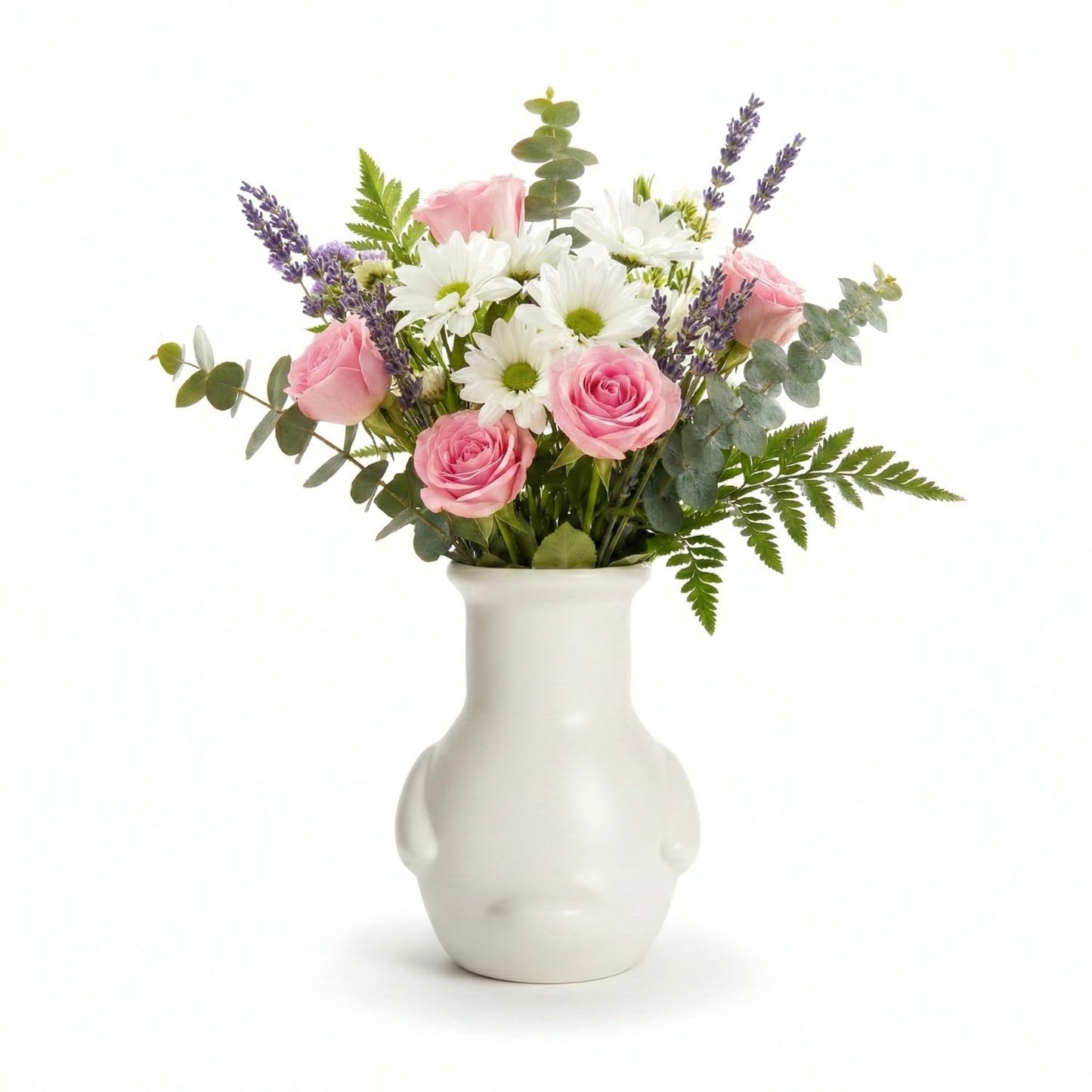 COEAZY Ceramic Duck Vase – 6" Matte Beige Handmade Animal Flower Vase for Fresh & Dried Flowers, Cute Home Decor, Unique Shelf Decoration, Fun Gift for Animal Lovers & Creative Living Spaces