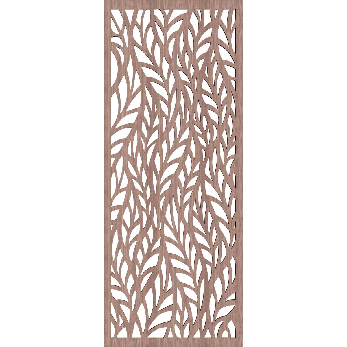9 3/8"W x 24 3/8"H x 1/4"T Ortonville Decorative Fretwork Wood Wall Panels, Walnut