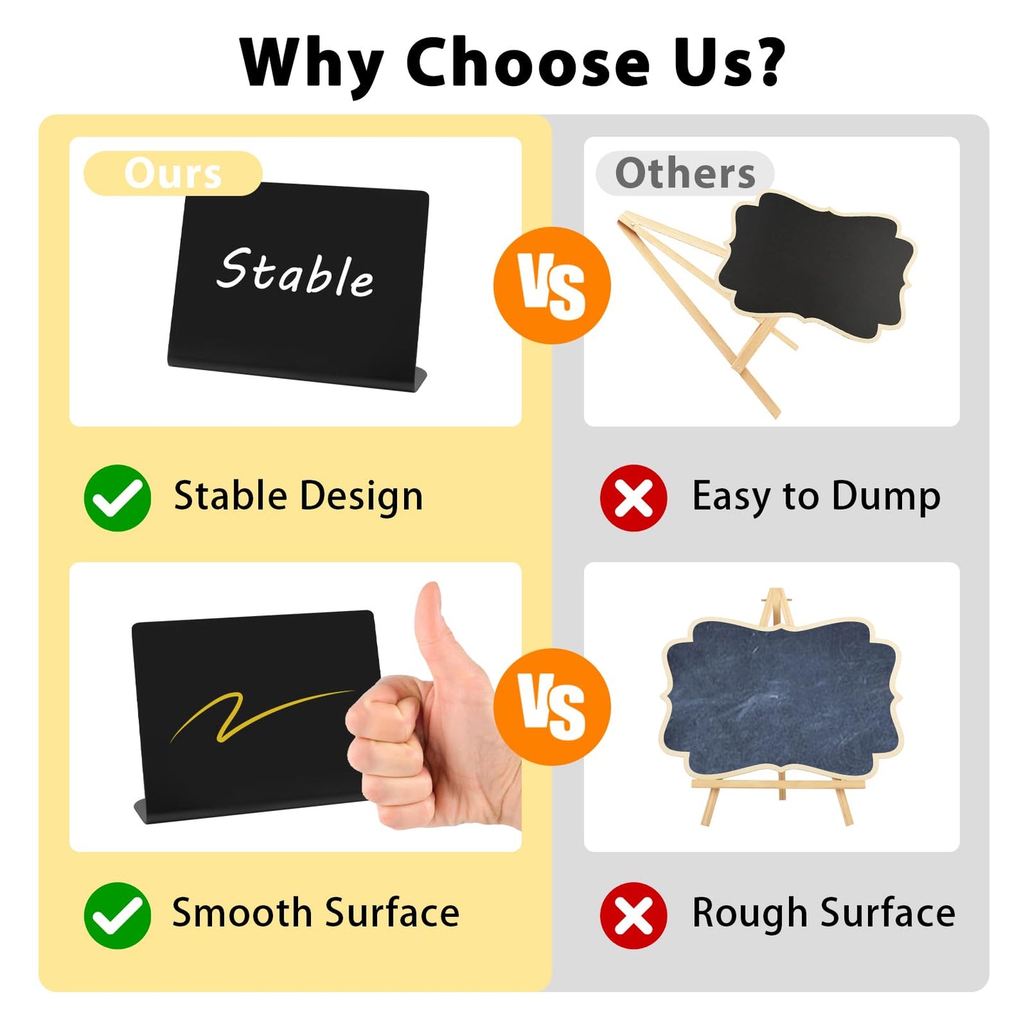 12 Pcs Mini Chalkboard Signs, 4"x3" Reusable PVC Food Labels for Party Buffet, Small Table Place Cards, Durable Chalk Board Signs for Tables, Birthday, Weddings, Bakery, Event Decoration (L Shape)