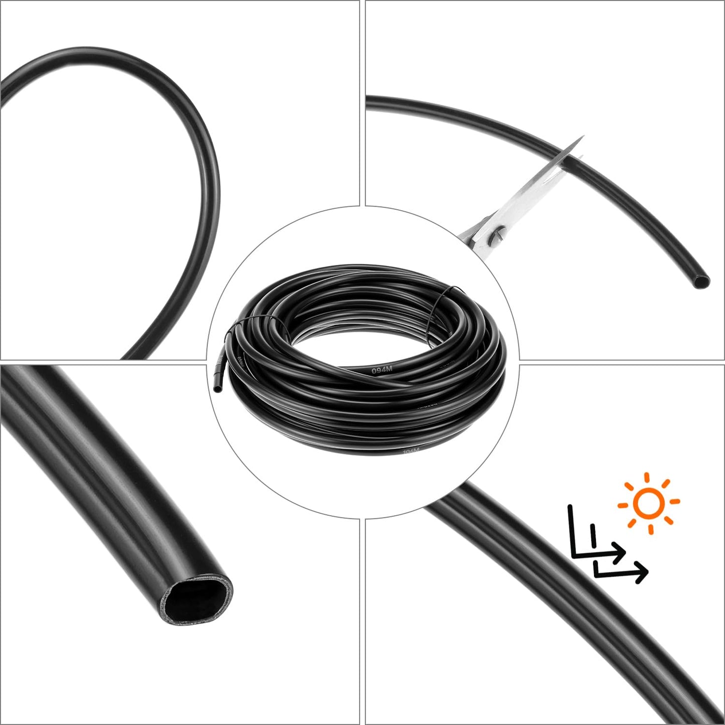 QWORK Drip Irrigation System, 49.21Ft Automatic Drip Irrigation Kit, Adjustable Garden Watering Misting System