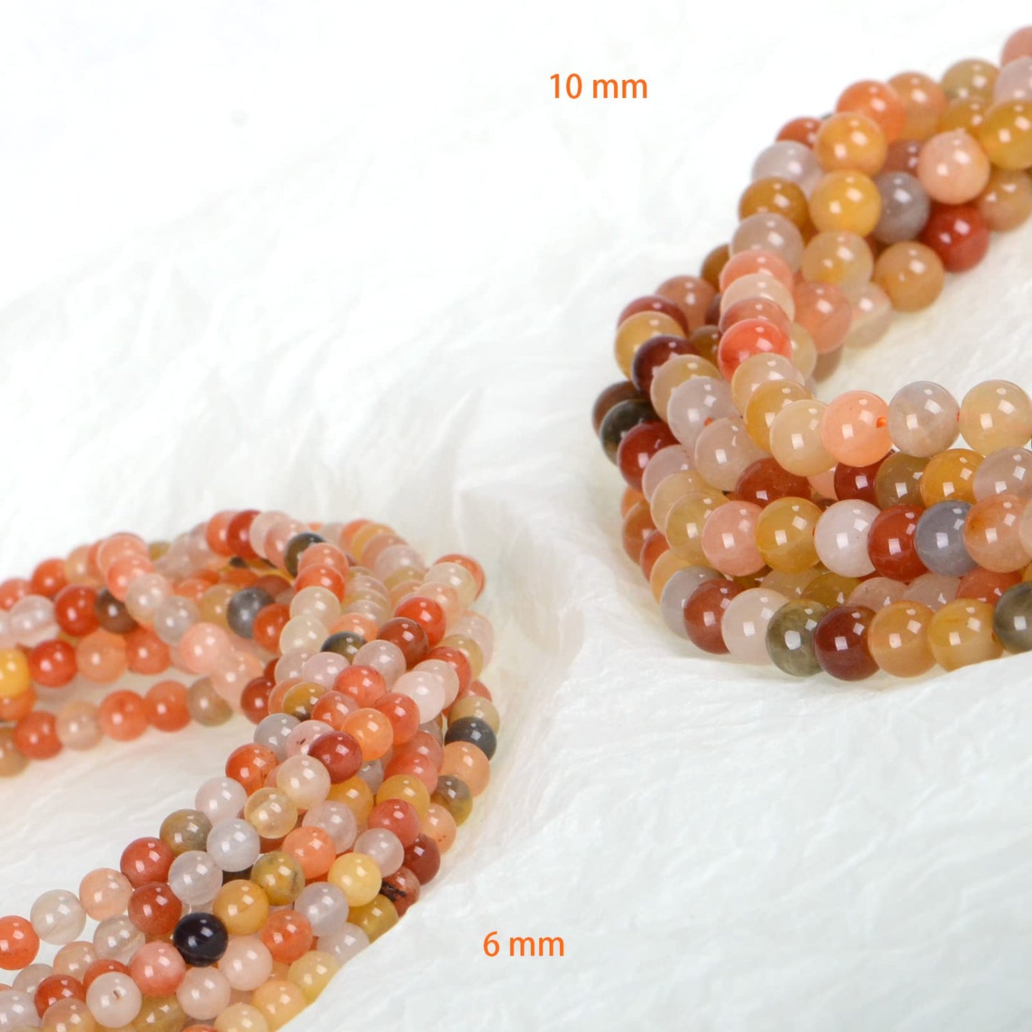 ICAI (Golden Jade) Natural Stone Beads Gemstone Round Loose Beads Crystal Energy Stone Healing Power for Jewelry Making DIY,1 Strand 35-37pcs(10mm)