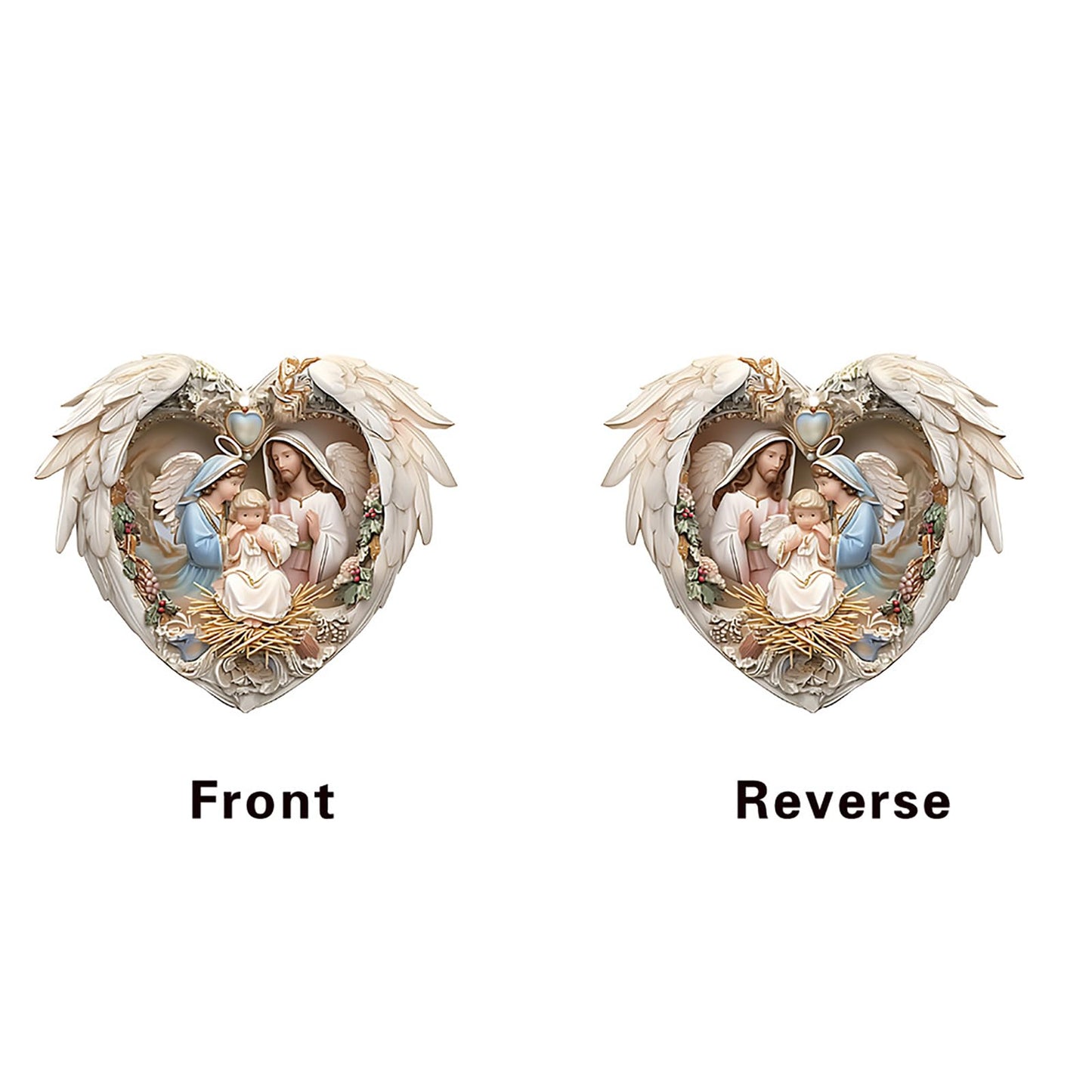 Chiristmas Gifts for Women Friend, Acrylic Decorative Hanging Pendant Heart Shaped Ornaments for Door Tree Car Decor (A)