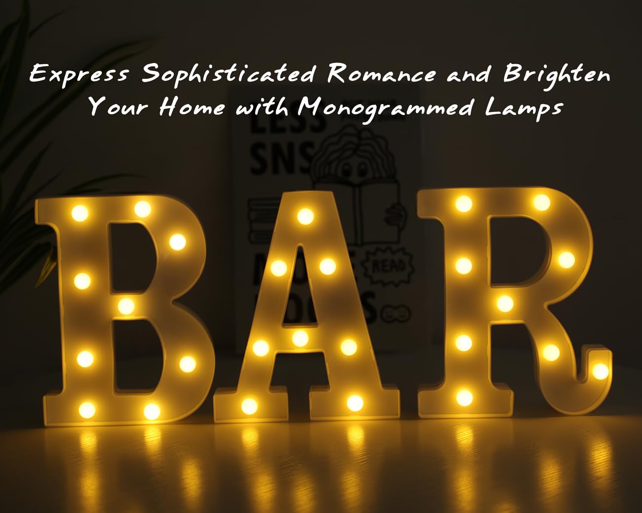 IFDGCTK Light Up Letters, Led Letter Lights 26 Alphabet, Decorative Lighted Letter, Battery Powered Led Marquee Letters for Party, Bar, Night Light, Home Decor(A)