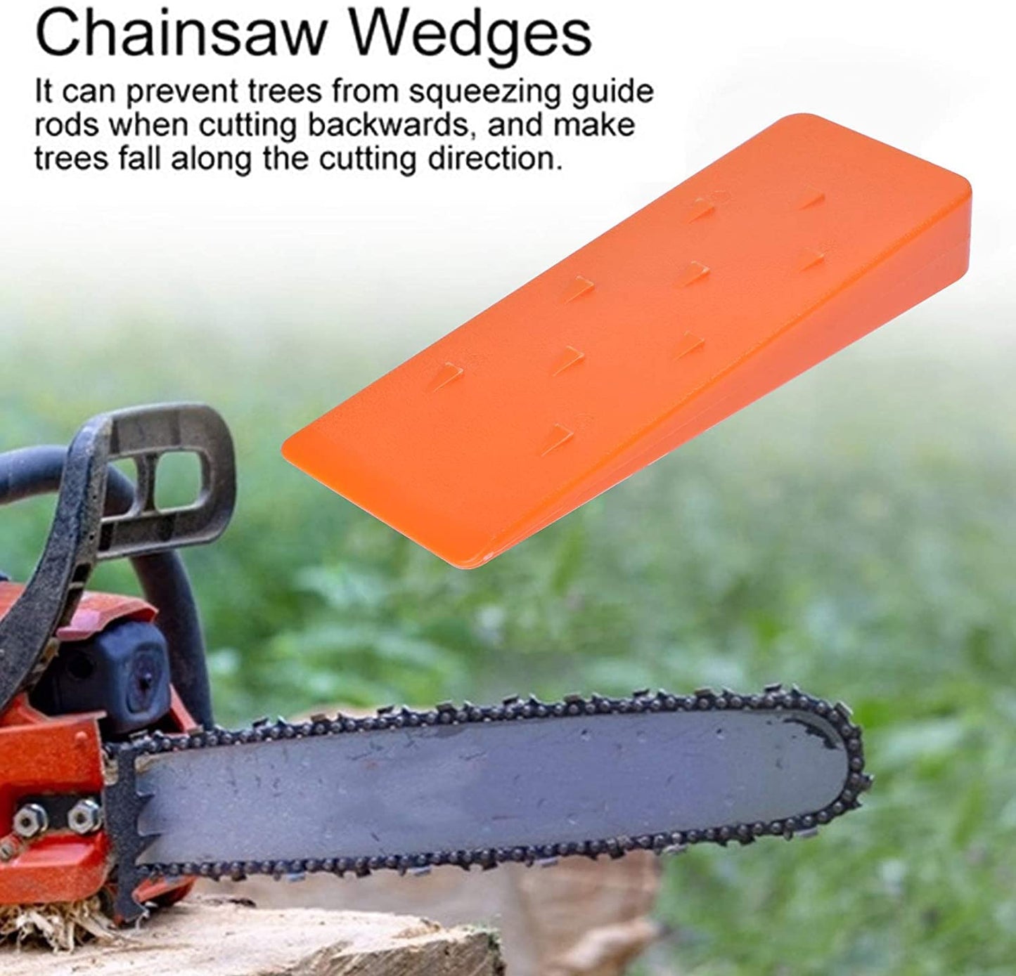 Poweka 6'' Felling Wedges Set for Chainsaw - ABS Plastic Wood Splitting Tree Cutting Wedge, Logging Supplies Tools(6 Packs)