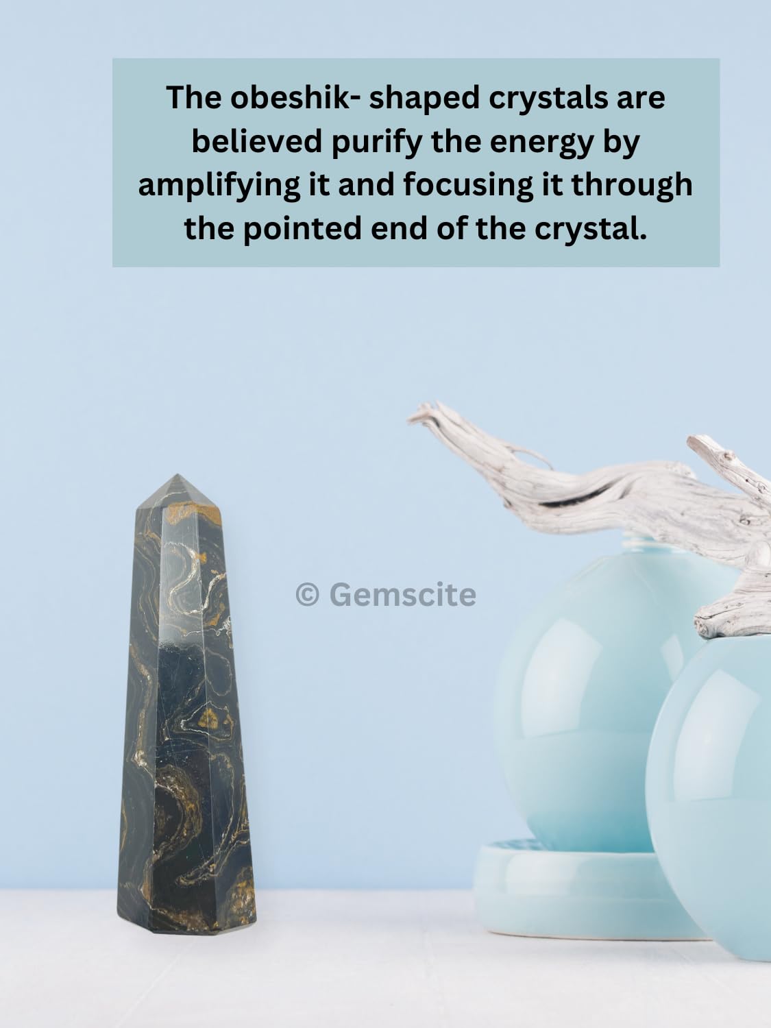 WholesaleGemShop 3 Inch (70 mm) Gemstones Stromatolite Obelisk Tower Jumbo Facet Aura Rock Crystal Natural Polished Earth Wand Spirit