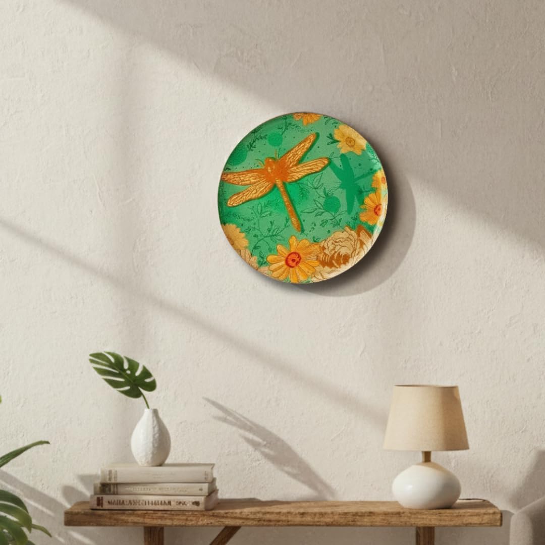 RITUALISTIC Pastel Blooms Iron Wall Art Plates – Set of 5 Decorative Plates | Floral & Nature-Inspired Metal Wall Decor | Soft-Toned Wall Hanging for Living Room, Bedroom & Valentine's day gifts
