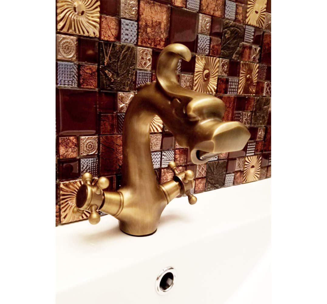 Blujellyfish Red Wine Colors Glass Tile 2'' x 2'' Leaf Carving Imprints Antique Mosaics Textured Rose Gold Metal Kitchen Bathroom Walls Backsplash Tiles (Pack of 5 Square Feet)