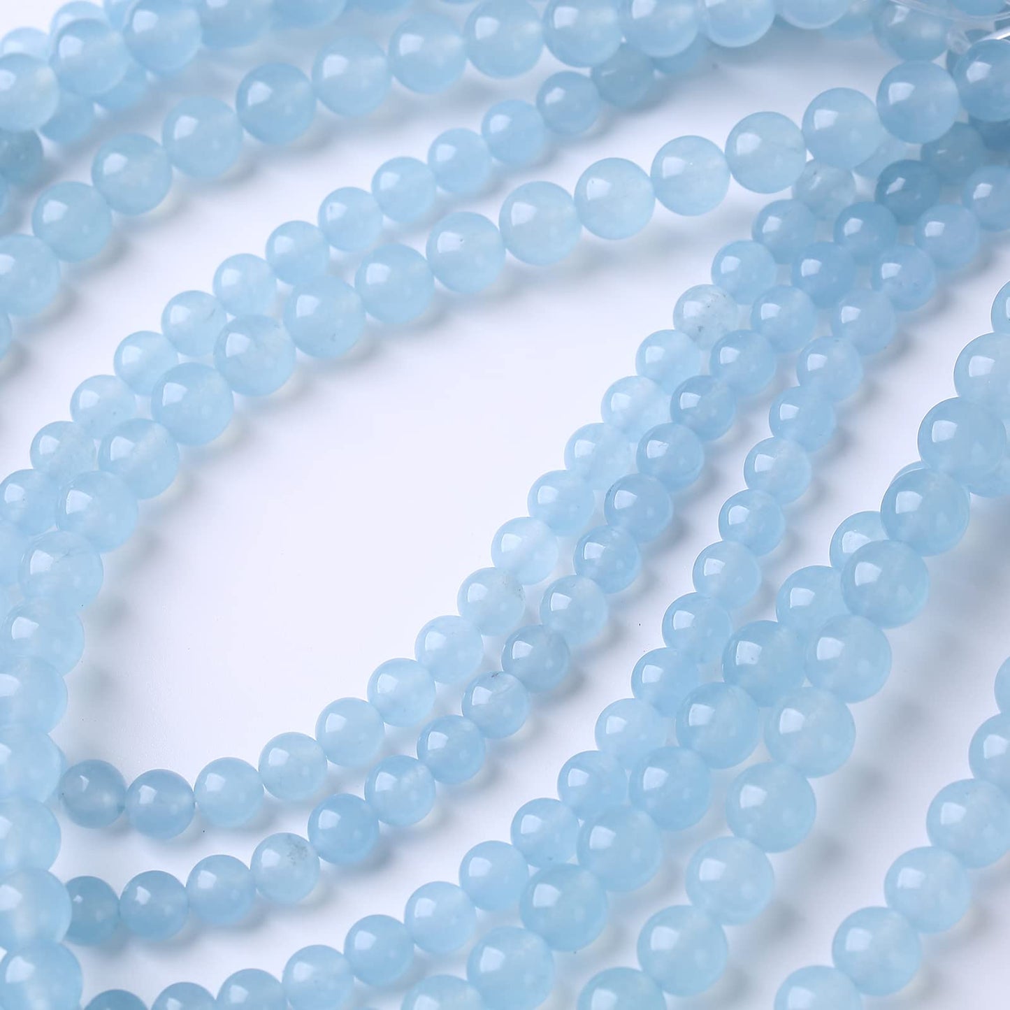 90PCS 4MM Cyanihalite Beads Round Loose Stone Beads for Jewelry DIY Energy Stone Healing Power Bracelet 15"