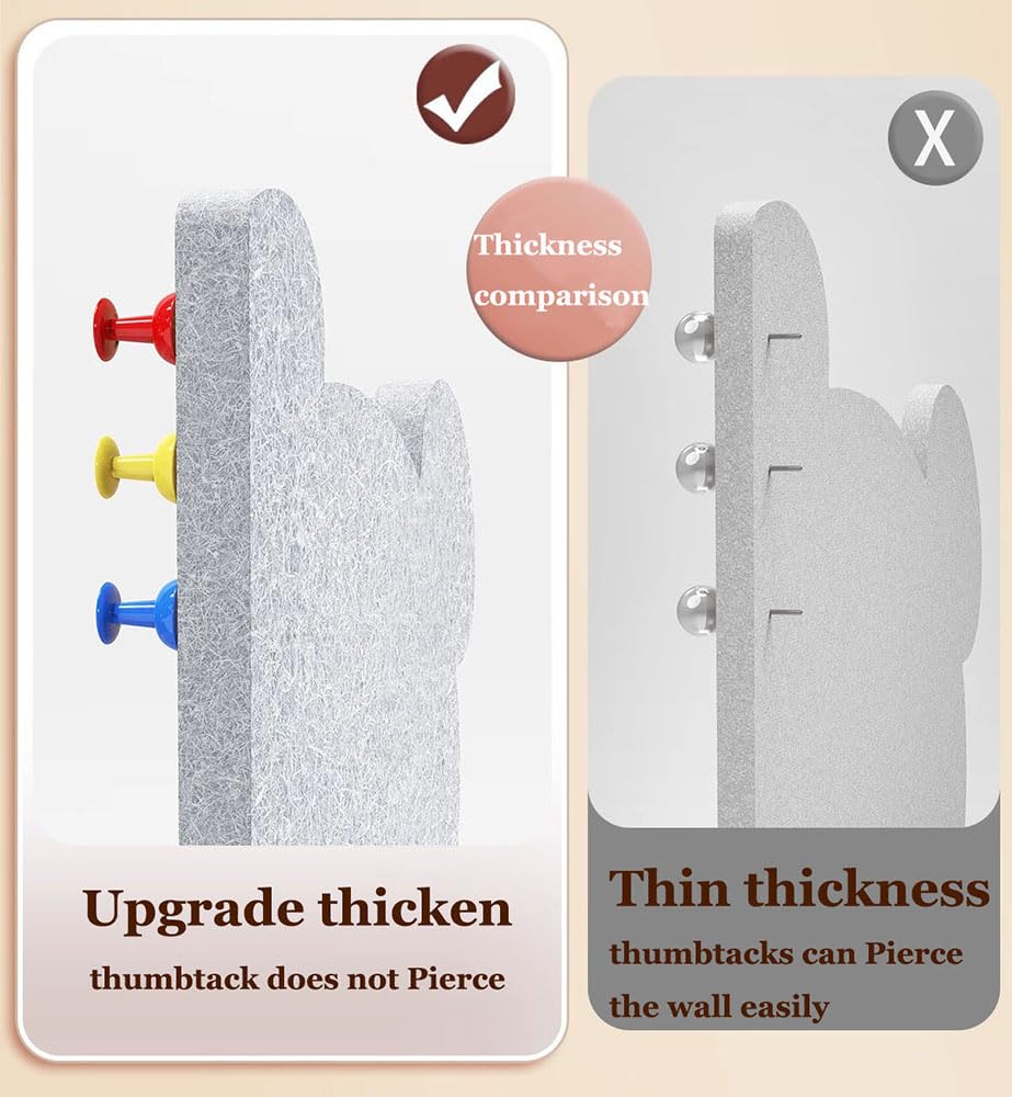 Bear Shaped Felt Wall Tiles Picture Display Board Decorative Creative Wall Aesthetic Photo Holder Bulletin Panel 31.4 * 47.2'' (Gray-Left)