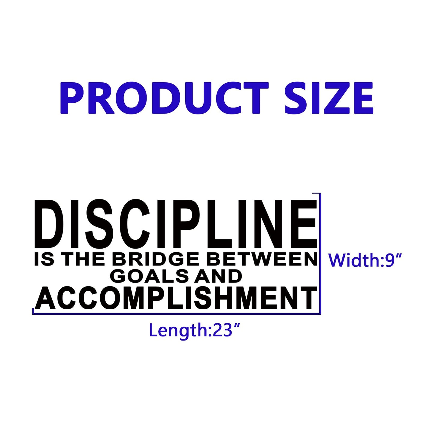Motivational Quotes Wall Stickers for Office: Gym Inspirational Positive Vinyl Art Wall Decals for Bedroom Classroom School - Discipline 23" X 9"