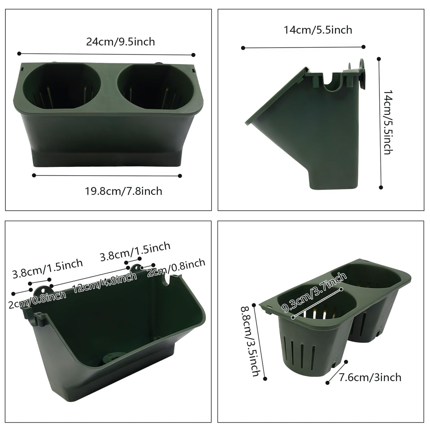 BILPIKOGoo Vertical Wall Planter Stackable Wall Planter, 60 Pockets Indoor Outdoor Living Wall Mounted - Self Watering Stackable Plastic Pot Herb Plants Home Balcony Decoration