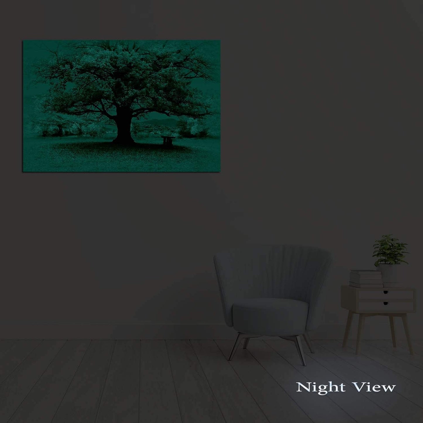 Startonight Acrylic Glass Wall Art - Pink Tree Decor - Glossy Artwork 24" x 36" Home Decor Ready to Hang