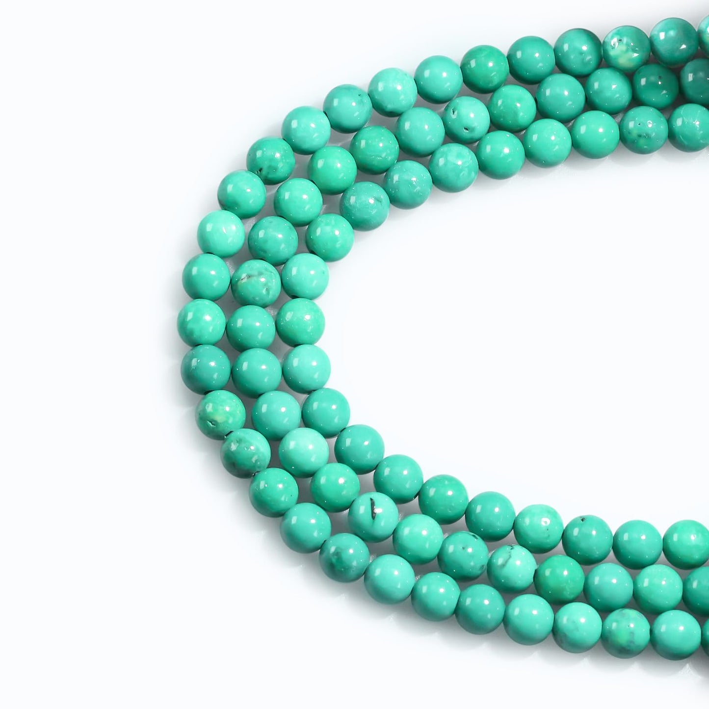 Natural Gemstone Round Loose Beads for Jewelry Making DIY Crystal Energy Healing 1 Strand 15" (Green Turquoise, 4mm (15"/Strand))
