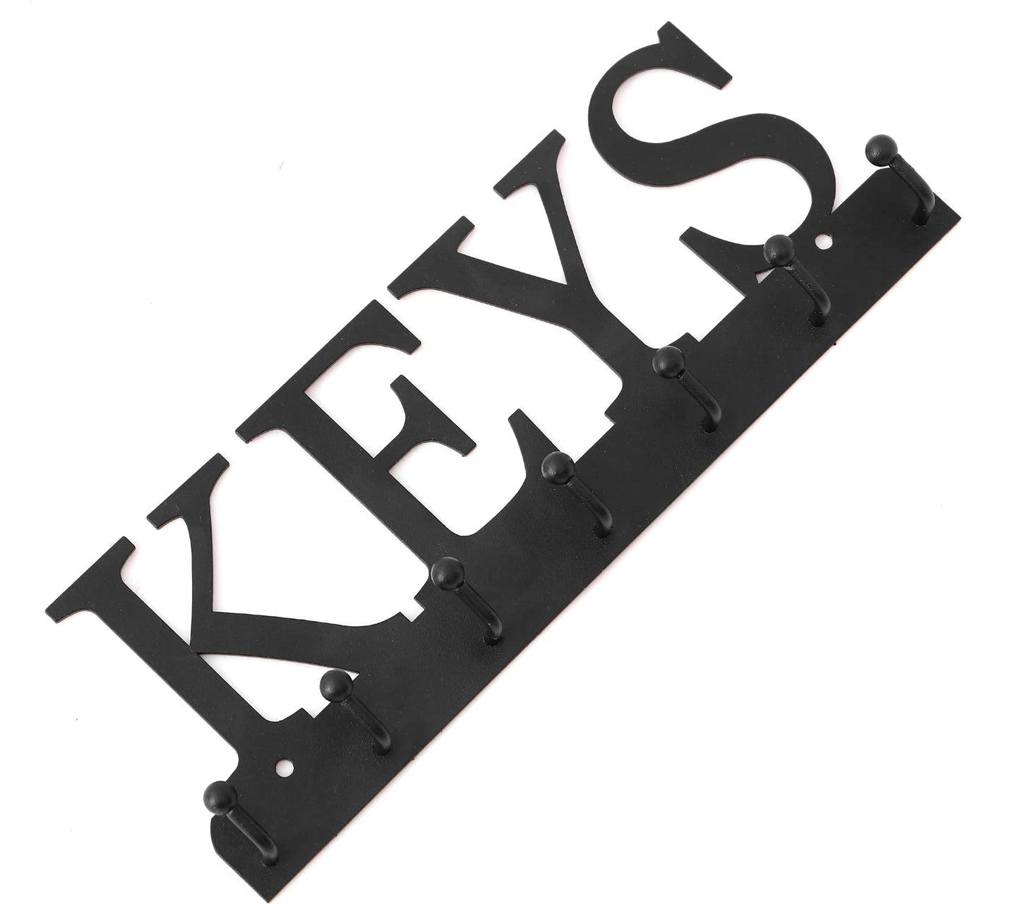 Lixgifts Key Holder Wall Mounted Key Hooks for Wall Decorative with 7 Hooks Black Metal Key Organizer Rack Hanger for Entryway, Front Door, Hallway, Office 10X3.7 inches
