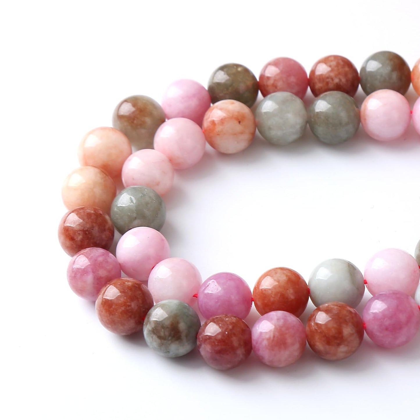 36pcs 10mm Natural Alashan Rainbow Agate Stone Beads for Jewelry Making DIY Bracelet Necklace Accessories 15" Energy Healing Power Stone Beads (10mm, Alashan Rainbow Agate)