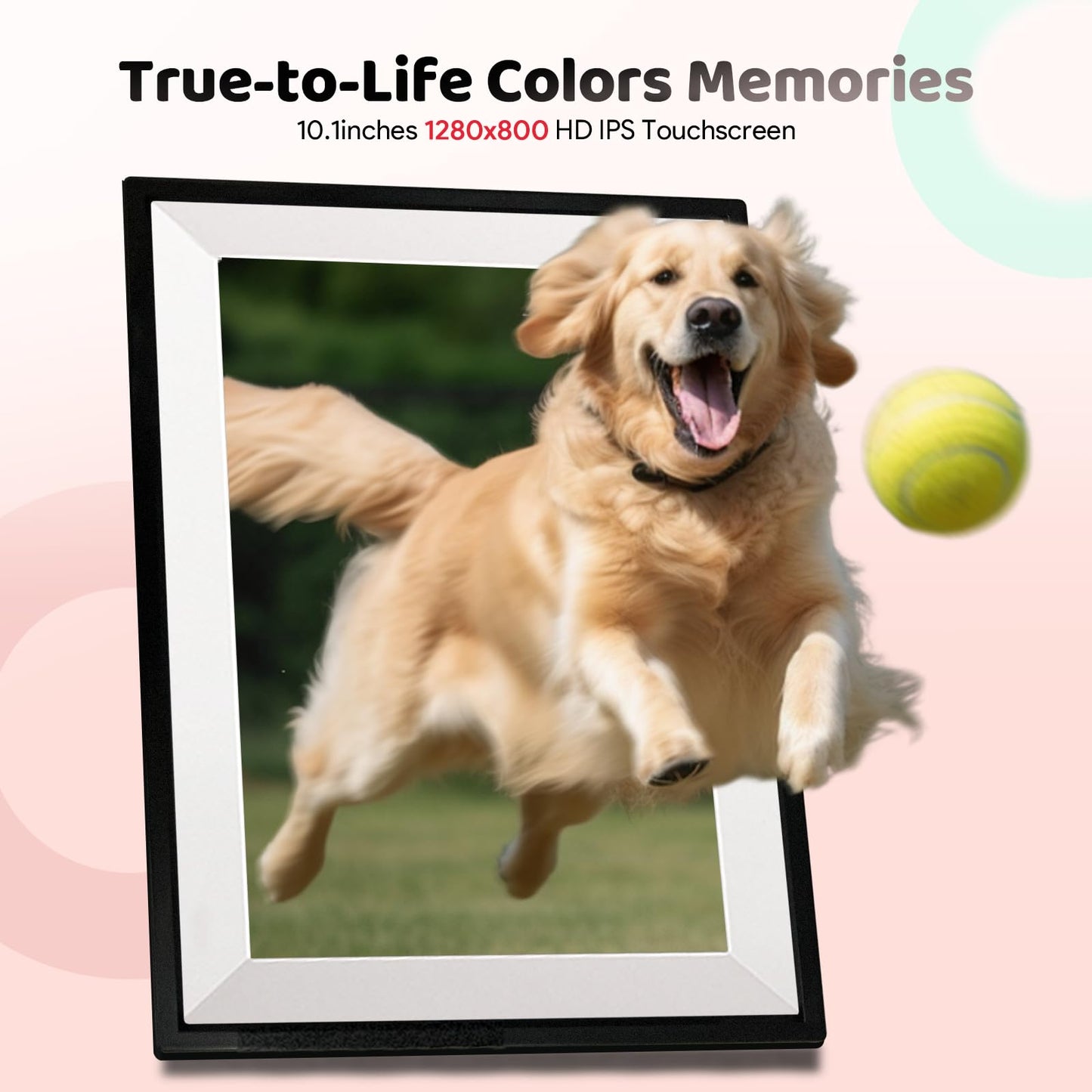 PIPI Vision 10.1 Inch WiFi Digital Picture Frame, Upgraded 32GB Storage,Smart Frameo App, IPS Touch Screen, Easy Setup, Instantly Share Photos & Videos for Mom,Grandparents